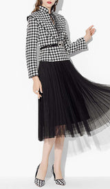 LONG-SLEEVE STAND COLLAR JACKET DRESS DRESS sis label