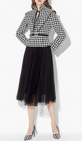 LONG-SLEEVE STAND COLLAR JACKET DRESS DRESS sis label