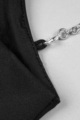 LONG SLEEVE CUT OUT BACKLESS MERMAID MAXI DRESS IN BLACK styleofcb