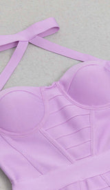 MERMAID CORSET MIDI DRESS IN PURPLE DRESS STYLE OF CB