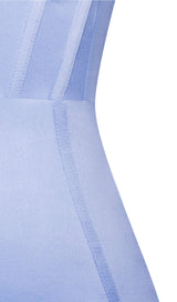 MESH SLEEVE SATIN CIRSET MINI DRESS IN BLUSH Dresses styleofcb