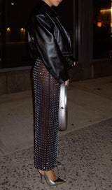 METALLIC SEQUIN SKIRT IN BLACK DRESS STYLE OF CB