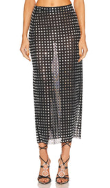 METALLIC SEQUIN SKIRT IN BLACK DRESS STYLE OF CB