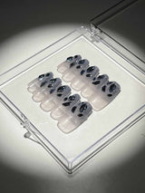 BLUE CRYSTAL GLITTER PRESS ON NAILS Press On Nails Oh CICI