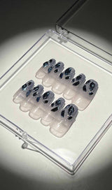 BLUE CRYSTAL GLITTER PRESS ON NAILS Press On Nails Oh CICI