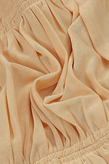 NUDE STRAPPY SEQUINS EMBELLISHED MESH MIDI DRESS Dresses Oh CICI