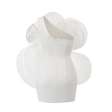 ONE SHOULDER FLOWER MINI DRESS Dresses styleofcb