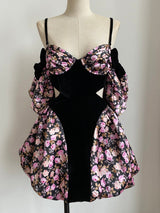 FLORAL OFF SHOULDER MINI DRESS styleofcb