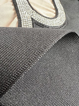 BANDAGE CUT-OUT DESIGN BRIGHT DIAMOND CAMISOLE TOP IN BLACK styleofcb