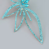 CRYSTAL FLOWER EARRINGS IN BLUE Earrings styleofcb