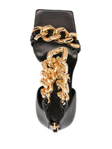 CHAIN SQUARE HEELS IN BLACK styleofcb