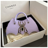 COBWEB CRYSTAL CLUTCH Bags sis label PURPLE
