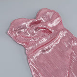 STRAPLESS SEQUIN SPLIT MAXI DRESS Dresses Oh CICI