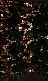 SEQUIN STRAPLESS SLEEVES MINI DRESS IN BLACK styleofcb