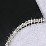 BANDAGE DIAMOND STRAPPY MINI DRESS IN BLACK styleofcb