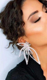 CRYSTAL FLOWER EARRINGS IN SILVER Earrings styleofcb