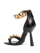 CHAIN SQUARE HEELS IN BLACK styleofcb