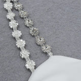 DIAMOND SUSPENDER BOW SLIM DRESS IN WHITE styleofcb