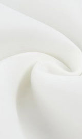 OFF SHOULDER V NECK BODYCON MIDI DRESS IN WHITE Dresses styleofcb