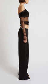 OFF THE SHOULDER MESH TOP IN BLACK DRESS STYLE OF CB