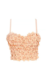 OLSC KHAKAI FLOWER CORSET TOP Shirts & Tops styleofcb 34B/75 OLSC KHAKAI