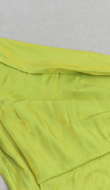 ONE SHOULDER SIDE ASYMMETRICAL MIDI DRESS IN GREEN DRESS STYLE OF CB