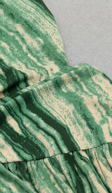 ONE SHOULDER CUT OUT WAIST DRESS IN ALLOVER styleofcb