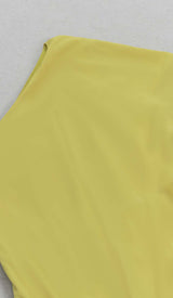 ONE SHOULDER TIERED JUMPSUIT IN OLIVE DRESS STYLE OF CB