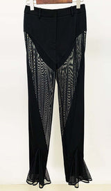 PANELED PERSPECTIVE JACKET SUIT IN BLACK DRESS STYLE OF CB