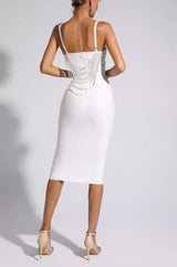 PEARL EMBELLISHED MIDI DRESS DRESS STYLE OF CB
