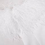 BANDAGE FEATHER CRYSTAL MINI DRESS IN WHITE styleofcb