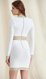 PLUNGE BANDAGE MINI DRESS IN WHITE Dresses styleofcb