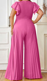 PLUNGE PLATED MAXI DRESS IN RED DRESS STYLE OF CB