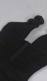 PLUNGING HALTER NECKLINE MAXI DRESS IN BLACK DRESS STYLE OF CB