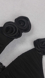 PLUNGING HALTER NECKLINE MAXI DRESS IN BLACK DRESS STYLE OF CB