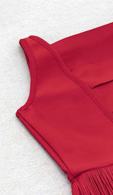 PLUS CUTOUT TASSEL MIDI DRESS IN RED DRESS STYLE OF CB