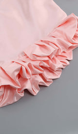 PUFF ASYMMETRIC MINI DRESS IN PINK styleofcb