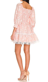 PUFF EMBROIDERED MIDI DRESS IN WHITE DRESS styleofcb