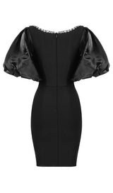 PUFF SLEEVE BANDAGE MINI DRESS IN BLACK Dresses styleofcb