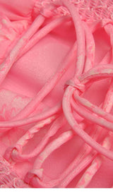 PUFF SLEEVE TIERED MIDI DRESS IN PINK styleofcb