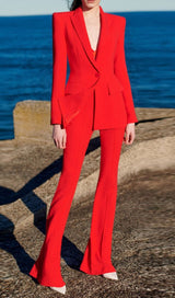 RED BLAZER SUIT styleofcb
