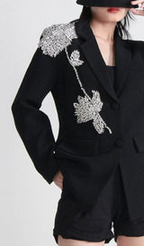RHINESTONE DETAIL JACKET IN BLACK DRESS STYLE OF CB