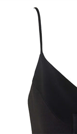 ROSE APPLIQUÉD SPAGHETTI MAXI DRESS IN PINK DRESS STYLE OF CB