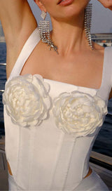 ROSES EMBELISHED CORSET TWO PIECES SET DRESS styleofcb