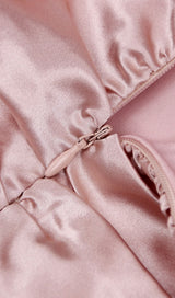 RUCHED FEATHER MINI DRESS IN PINK Dresses styleofcb