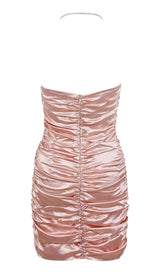 RUCHED FEATHER MINI DRESS IN PINK Dresses styleofcb