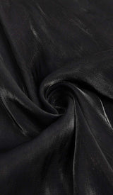 RUCHED OFF SLEEVE MAXI DRESS IN BLACK DRESS STYLE OF CB