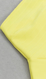 RUFFED ONE-SHOULDER MAXI DRESS IN YELLOW DRESS STYLE OF CB