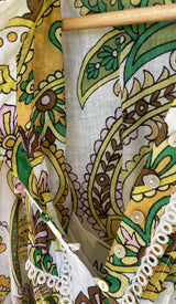 RUFFLE PAISLEY PRINT MINI DRESS DRESS sis label