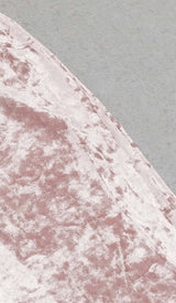 RUFFLED BANDEAU SATIN MAXI DRESS IN PINK styleofcb